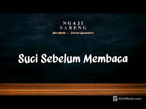 #Eps3 | Mensucikan dan Membuka Hati Adalah Syarat Agar Dapat Membaca