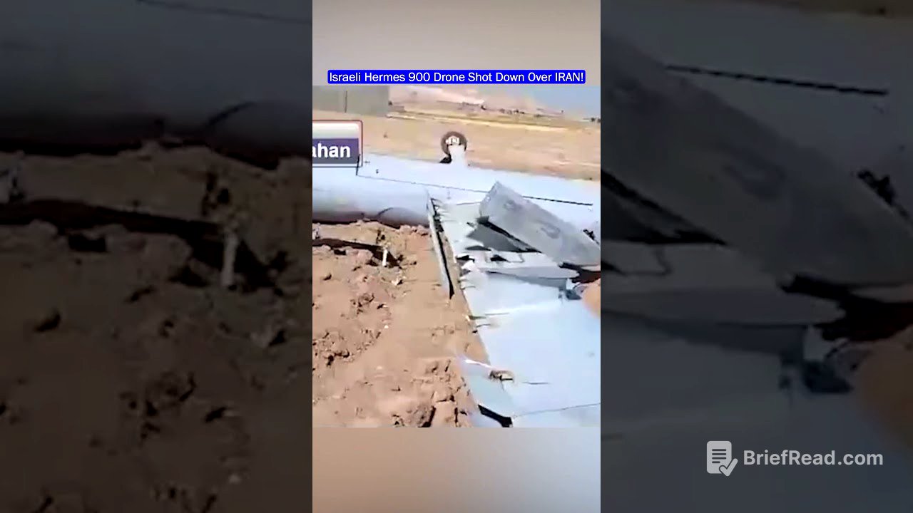 Israeli Hermes 900 Drone Shot Down Over Isfahan, IRAN– First Clear Footage!