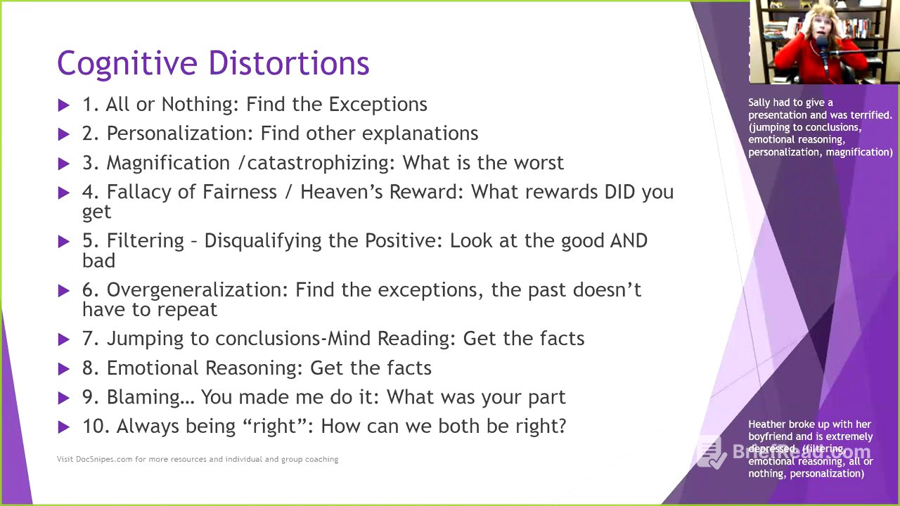 A Revealing Look at Thinking Errors and Cognitive Distortions