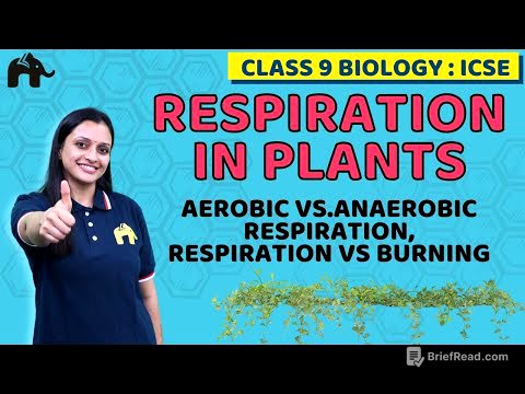Respiration in Plants Class 9 ICSE Biology | Selina Chapter 7| Aerobic vs.Anaerobic Respiration