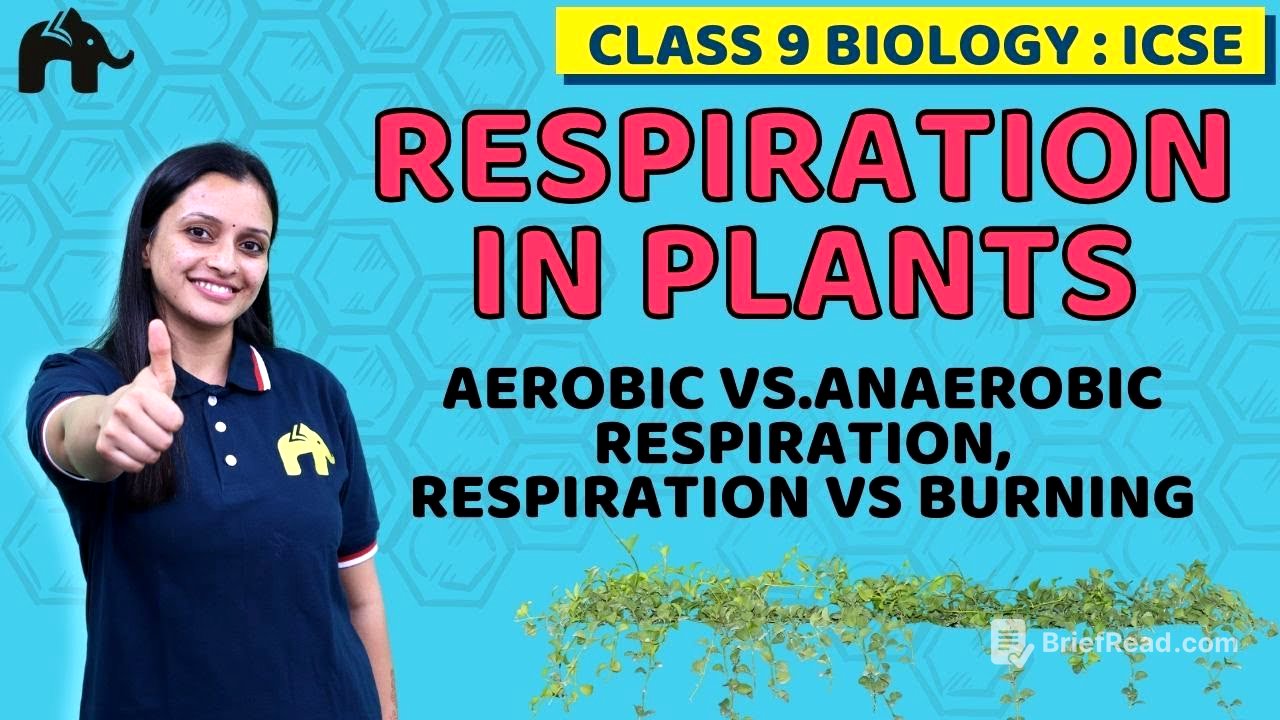 Respiration in Plants Class 9 ICSE Biology  | Selina Chapter 7| Aerobic vs.Anaerobic Respiration