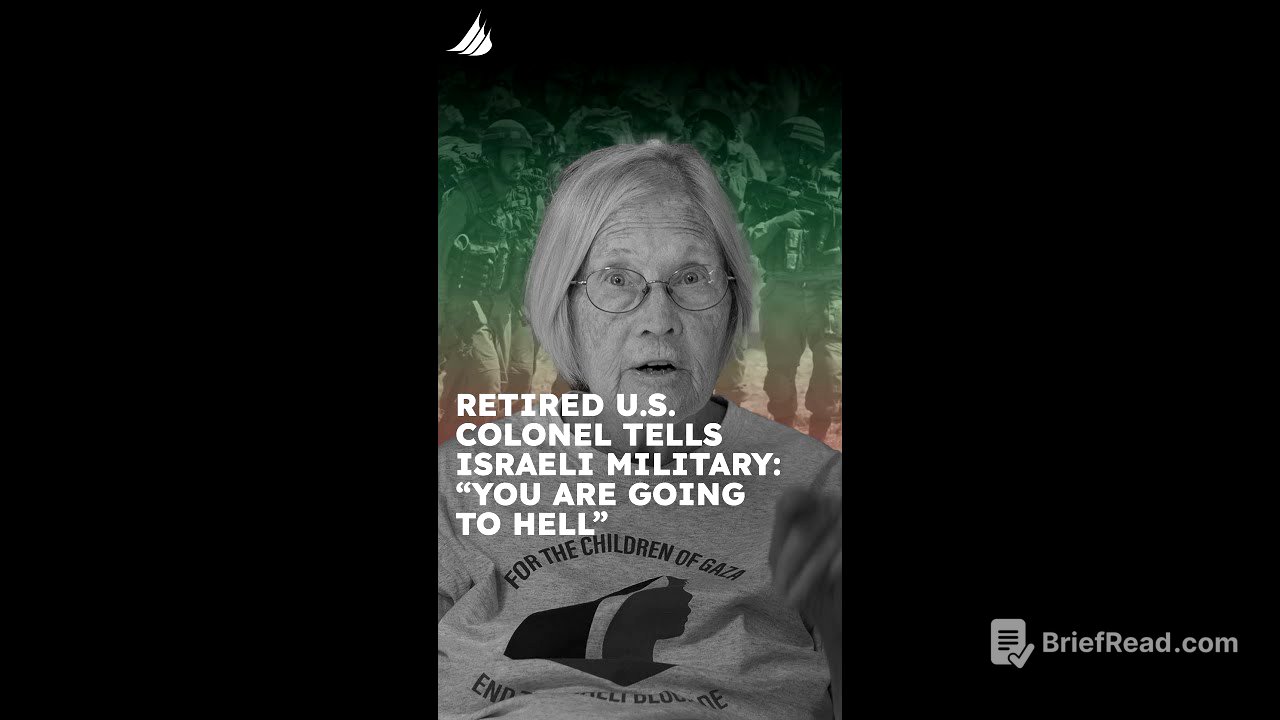 Retired U.S. Colonel Tells Israeli Military: "You Are Going To Hell"