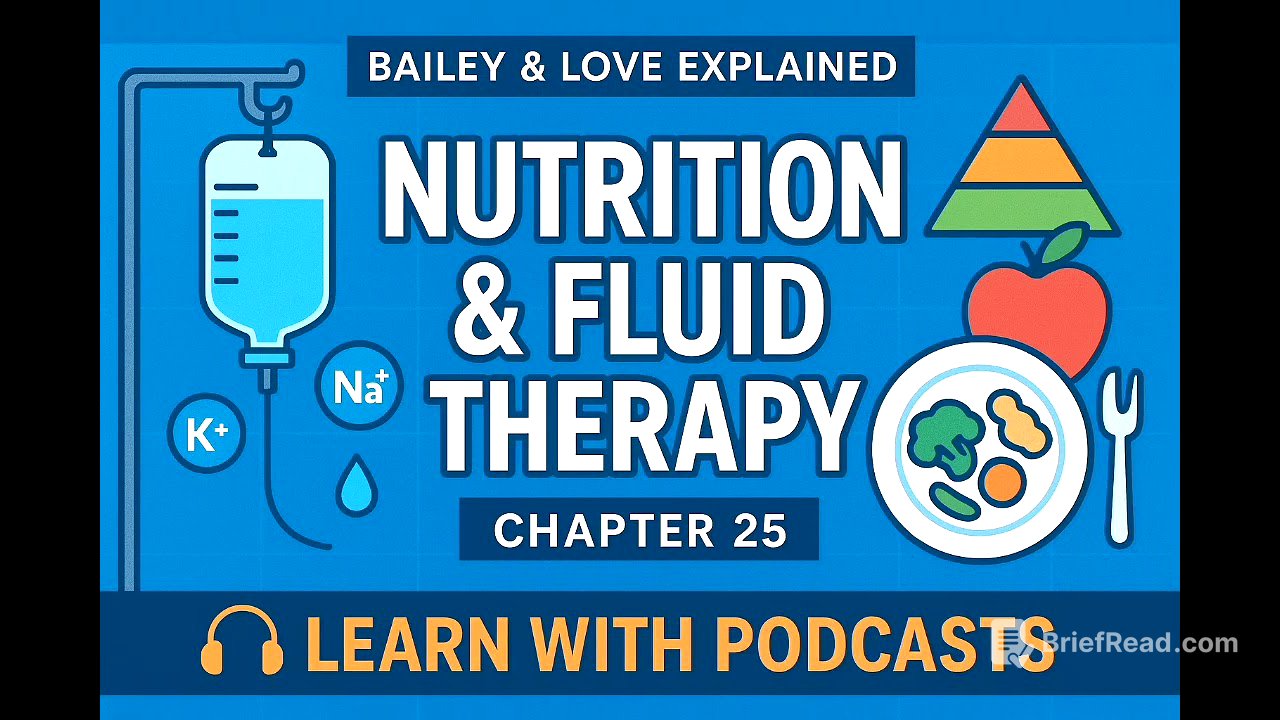 Bailey and Love Explained| Chapter 25: Nutrition and Fluid Therapy| Learn with podcasts