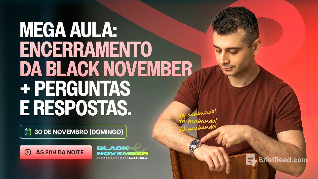 Mega aula: Encerramento da Black November + Perguntas e Respostas. | 30.11 às 20h.