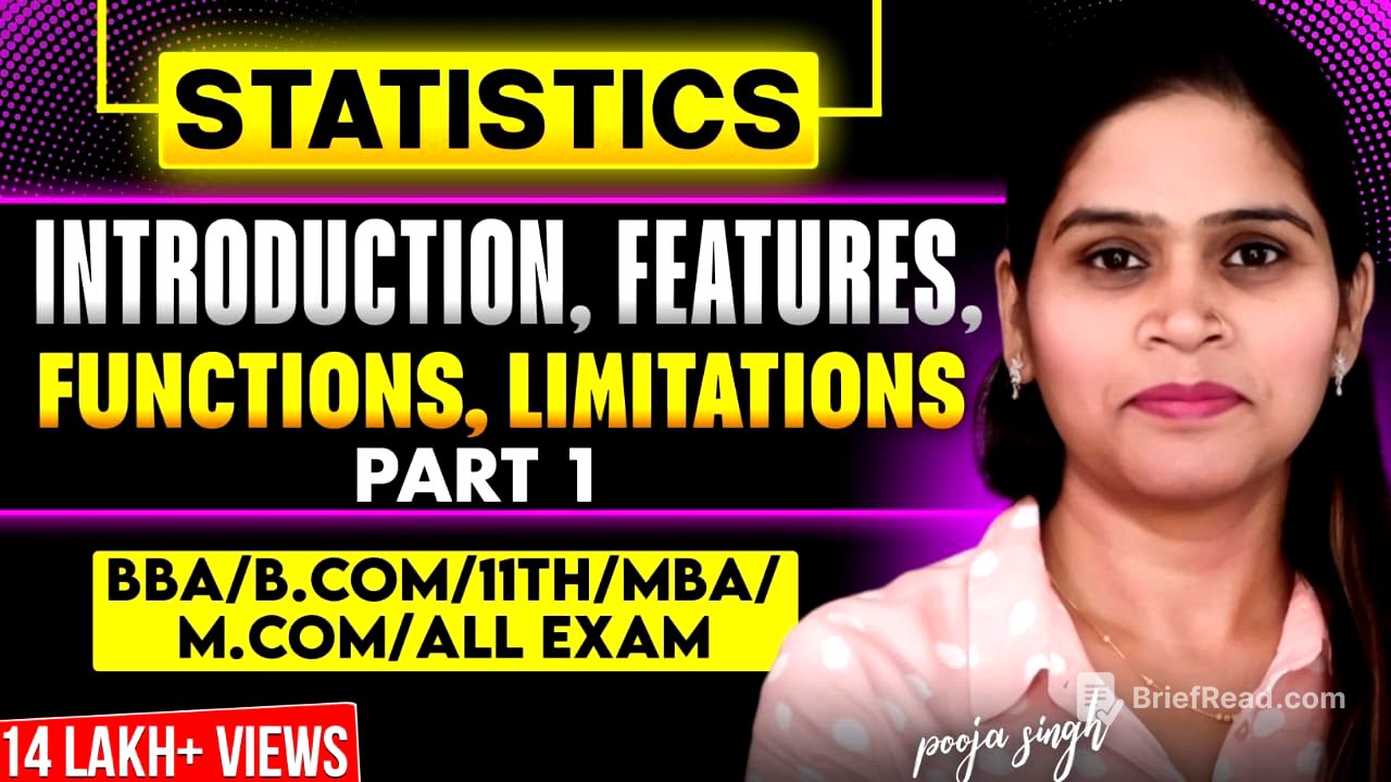 Statistics Introduction | Meaning | Function | Limitation | Business Statistics | BBA | B.Com | MBA