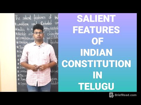 SALIENT FEATURES OF INDIAN CONSTITUTION IN TELUGU|#civics #political_science
