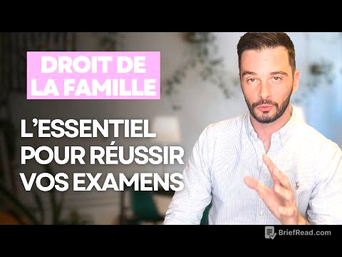Cours de droit de la famille : l'essentiel de la matière