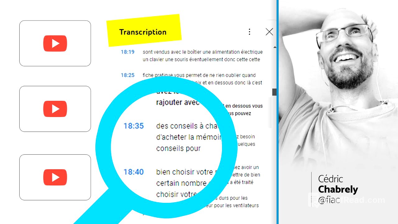 Afficher la transcription d'une vidéo YouTube [ pratique pour rechercher ]