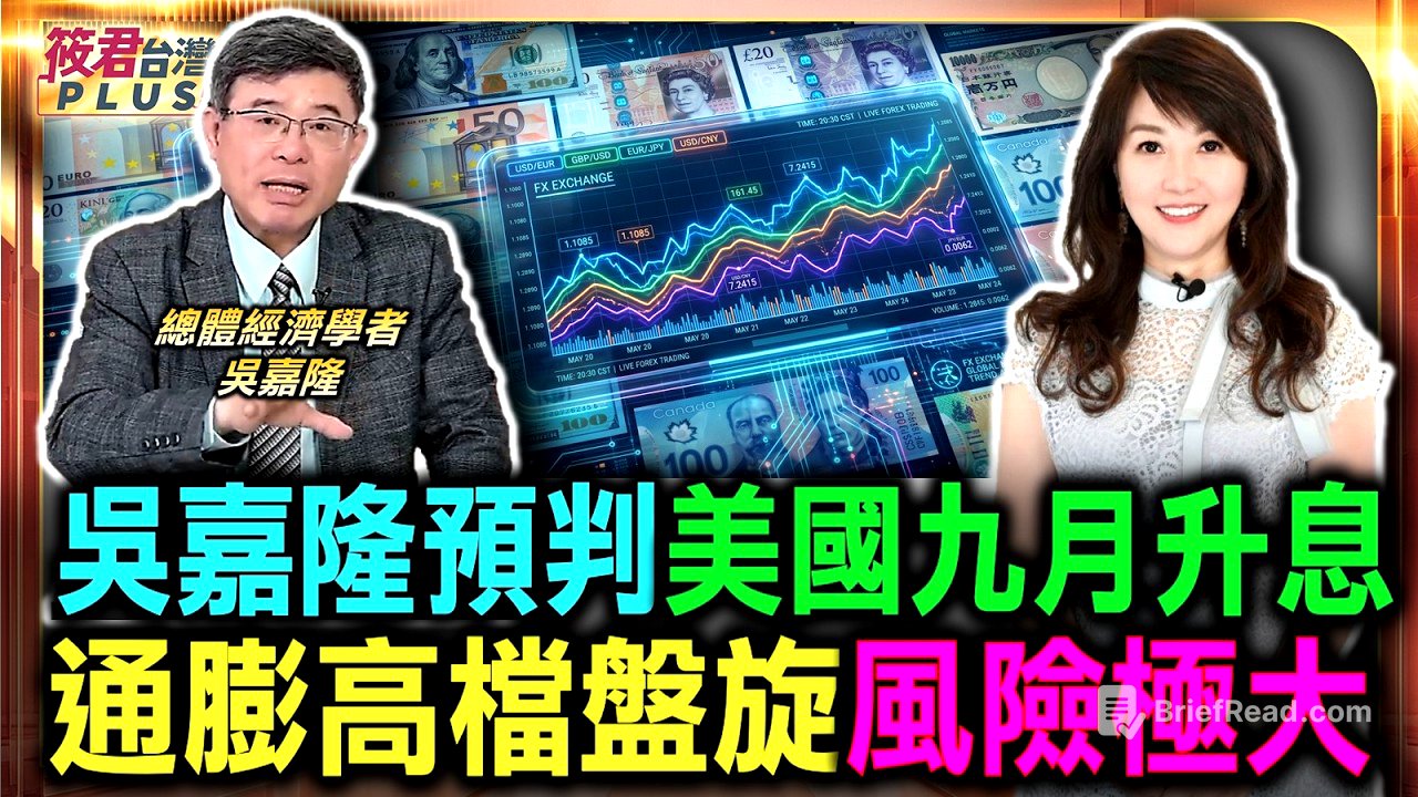 吳嘉隆預判美國九月若不升息恐爆危機 通膨高檔盤旋風險極大/聯準會面對通膨硬起來 九月升息已是勢在必行/升息效應帶動美元走強 亞幣歐元恐將面臨貶值/貨幣政策領先於通膨率 提前部署成為官方共識
