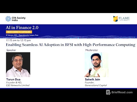 Enabling Seamless AI Adoption in BFSI with High-Performance Computing | Tarun Dua | AI in Finance2.0