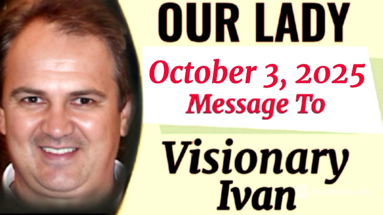Our Lady's Extraordinary Message To Ivan October 3, 2025 | Medjugorje Message
