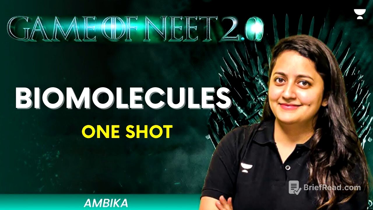 Game of NEET 2.0 ⚔️| Biomolecules | One Shot | NEET 2025 | Ambika Sharma