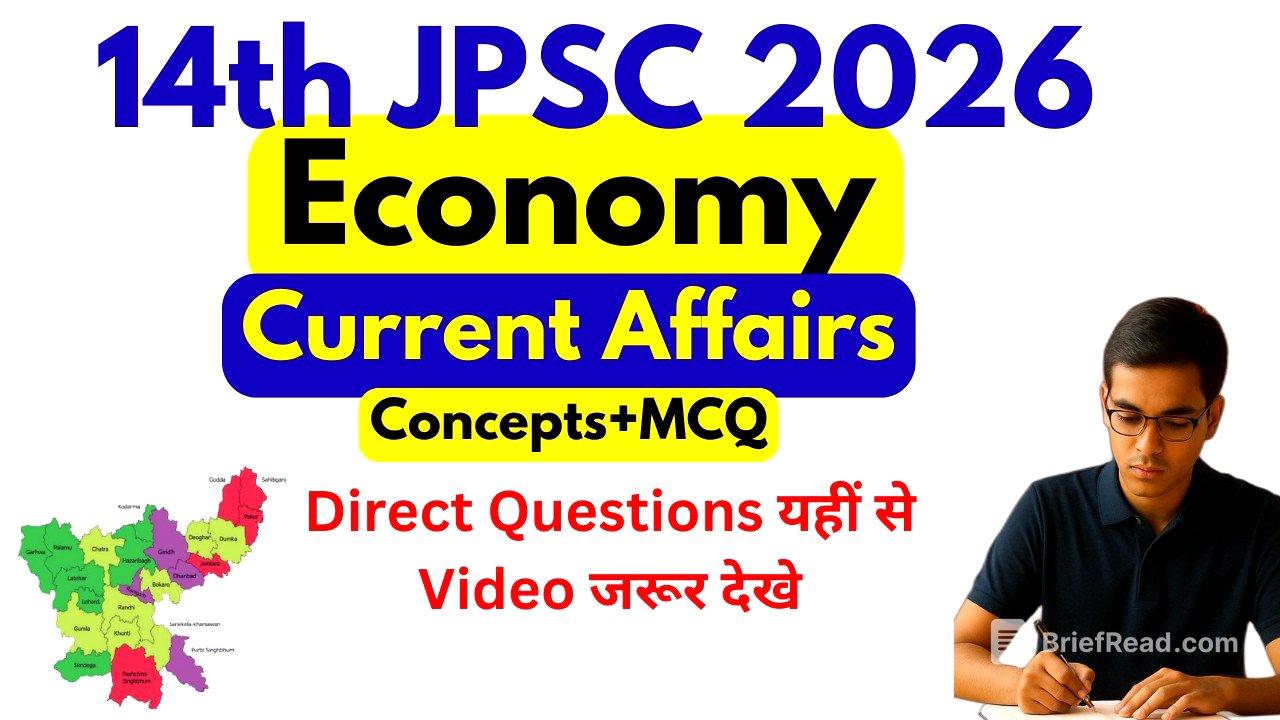 🔴Economy & Current Affairs  for JPSC  Prelims 2026 | Civils Prep Jharkhand