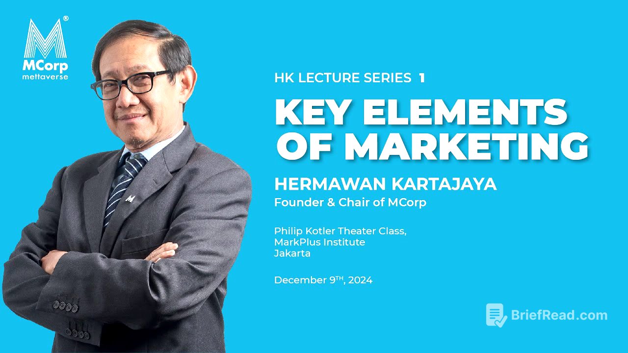 Key Elements of Marketing by Hermawan Kartajaya #HKLectureSeries1