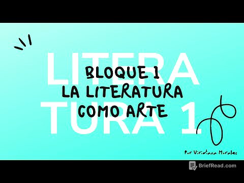Literatura 1 - Bloque 1. La literatura como arte. Bachillerato General. SEP