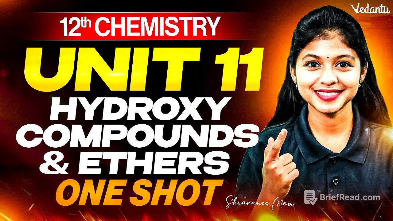 12th Chemistry | Unit 11 Hydroxy Compounds and Ethers | ONE SHOT | TN State Board | Shravanee Ma'am