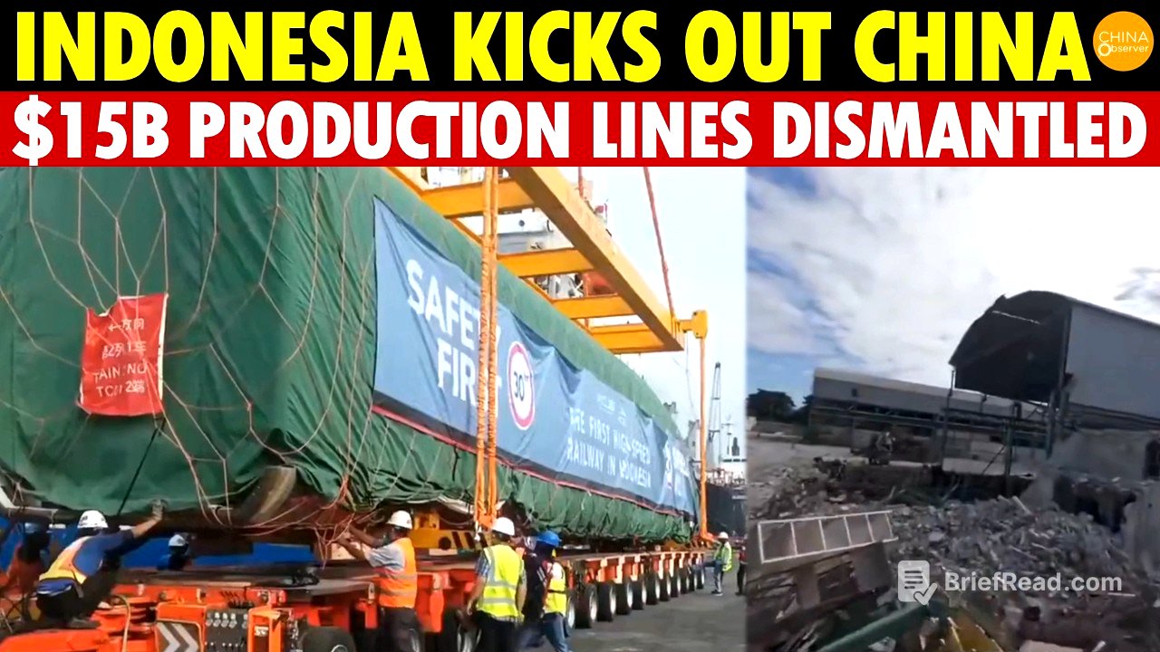 China Is Done! Indonesia Kicks Out Chinese Firms: $15 Billion Production Lines Dismantled In 3 Weeks