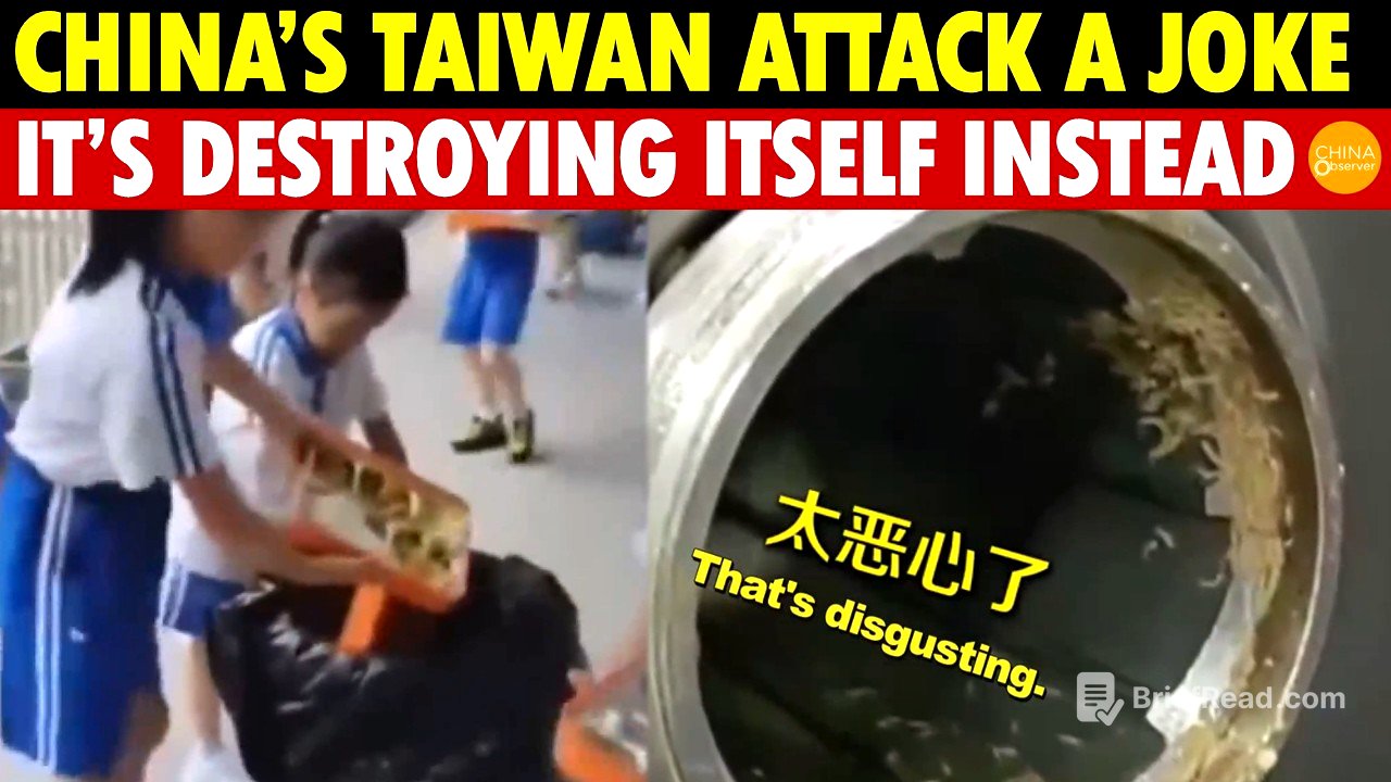 China Invading Taiwan Is Pure Delusion—Just Compare Student Meals; China Is Killing Itself