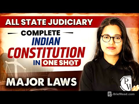Indian Constitution (One Shot) | Major Law | State Judiciary Exam
