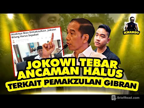 Xhardy: MULAI PANIK, JOKOWI BERI ANCAMAN HALUS, GIBRAN MAU DIMAKZULKAN