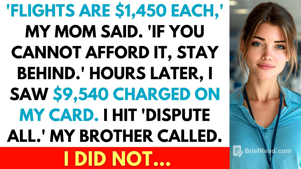 “Flights Are $1,450 Each,” My Mom Said. “If You Cannot Afford It, Stay Behind.” Then Charged $9,540