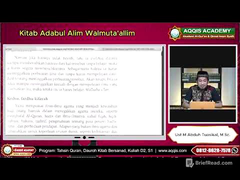 Adab Alim Wal Muta'alim Imam Nawawi 16-25