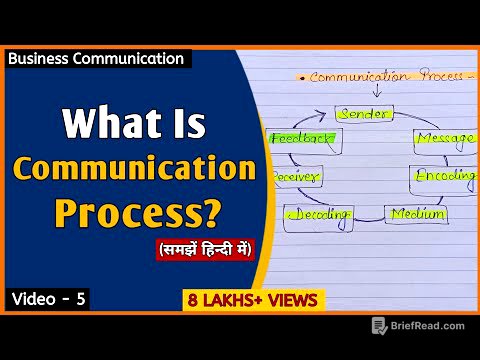 What Is Communication Process? || Elements Of Communication In Hindi || BBA B.COM || हिन्दी में ||