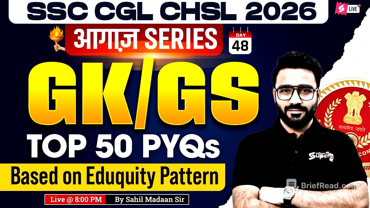SSC CGL/ CHSL 2026 | Top 50 SSC CGL/ CHSL GK GS PYQs | SSC CGL/ CHSL GK GS by Sahil Madaan Sir