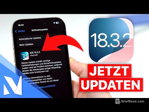 iOS 18.3.2 ist da - WICHTIGES Sicherheitsupdate | Nils-Hendrik Welk