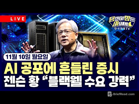 [🔴11/10 #당잠사] 美 3대 지수 혼조…소비심리 둔화·AI 우려심리 | 원달러 환율 1460원 돌파…7개월만에 최고치 | #엔비디아 #테슬라 #AI