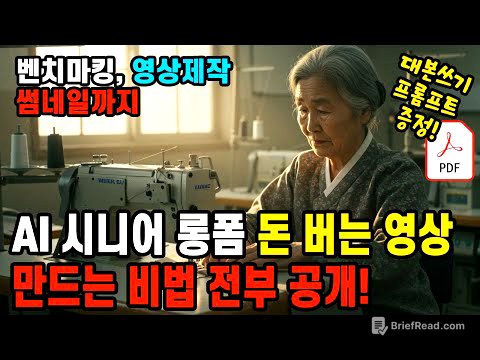 AI 시니어 유튜브 인생 사연 롱폼 150만 조회수 나오는 영상 제작의 모든 것! | 벤치마킹 대본작성 영상제작 썸네일