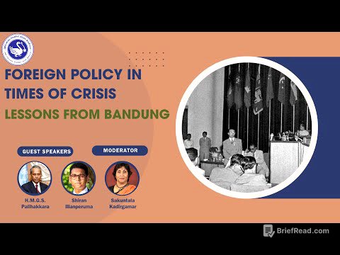 Foreign Policy in Times of Crisis: Lessons fro Bandung