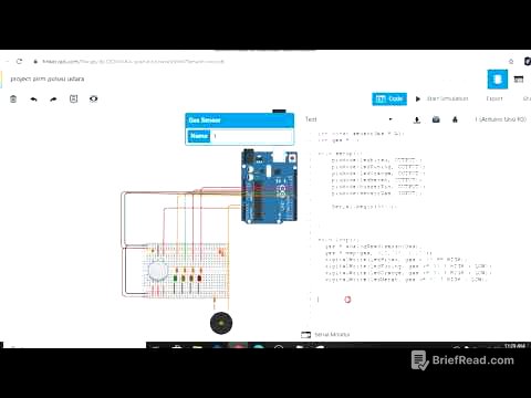PROJECT ALARM PENDETEKSI POLUSI UDARA MENGGUNAKAN TINKERCAD