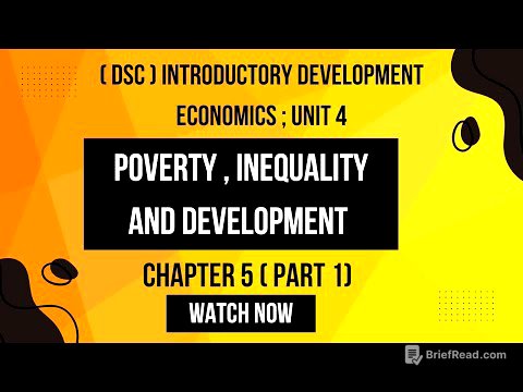 DSC | CH 5 | Poverty , Inequality and Development |Part 1