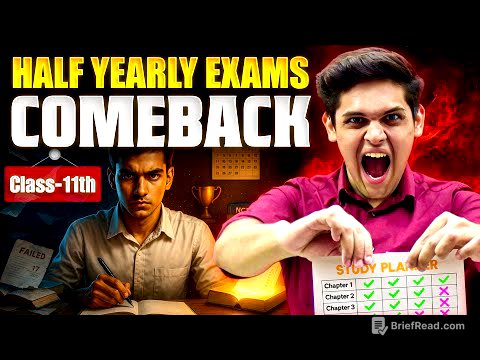 Class 11th - Half Yearly Exams Comeback Strategy🔥 | Secret Planner | Prashant Kirad