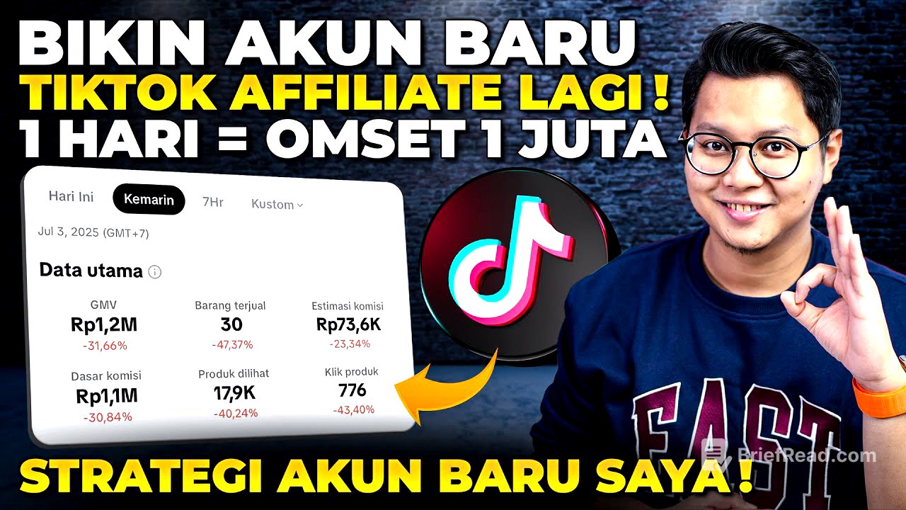 BIKIN AKUN BARU TIKTOK AFFILIATE LAGI, 1 HARI OMSET 1 JUTA, KOK BISA?