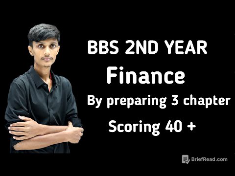 BBS 2nd years // Finance // All chapter information // Final exam tips // 99 marks