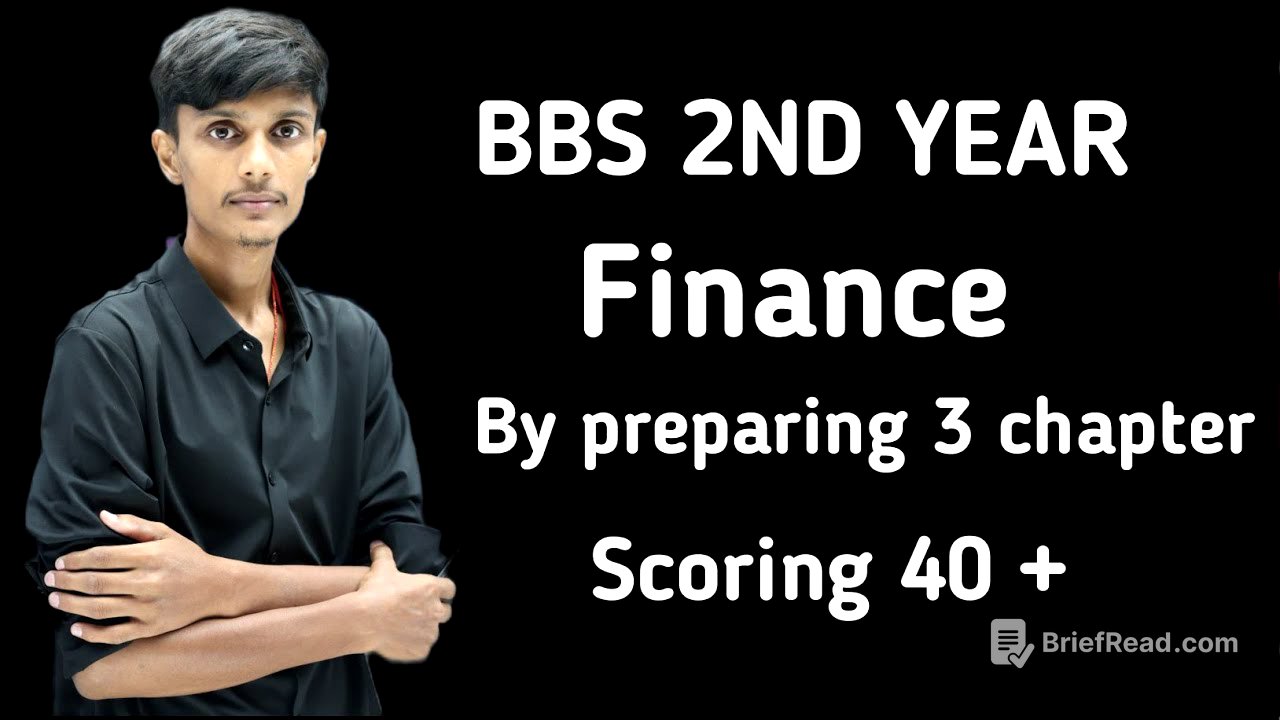 BBS 2nd years // Finance // All chapter information // Final exam tips // 99 marks