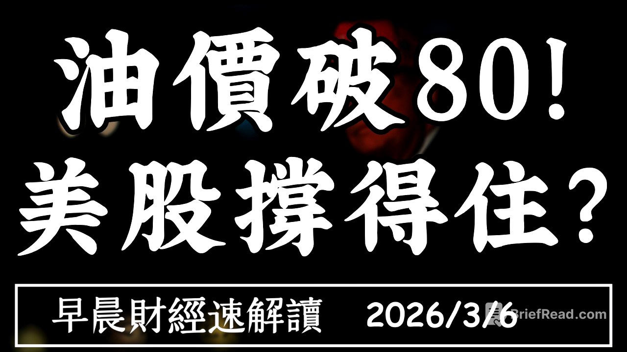 2026/3/6(五)股債雙殺 美伊衝突擴大?油價破80!美股撐得住?【早晨財經速解讀】