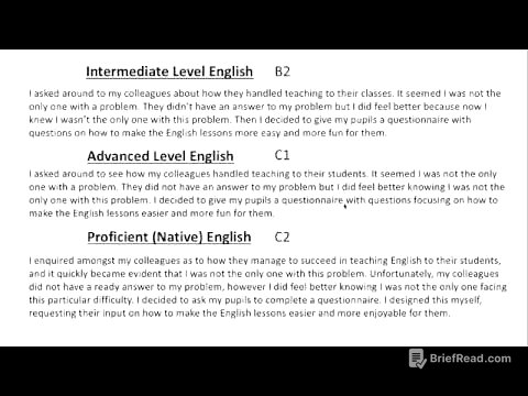 What is advanced level writing?