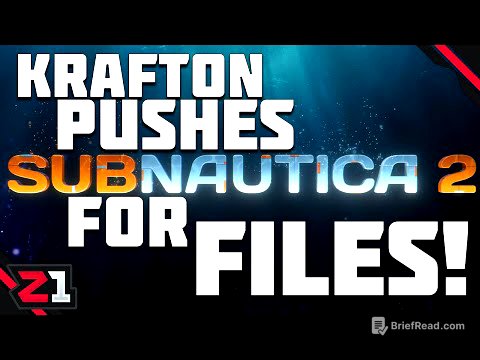 Krafton REALLY Wants The Files Back And To Not Be Used! Subnautica 2 Drama