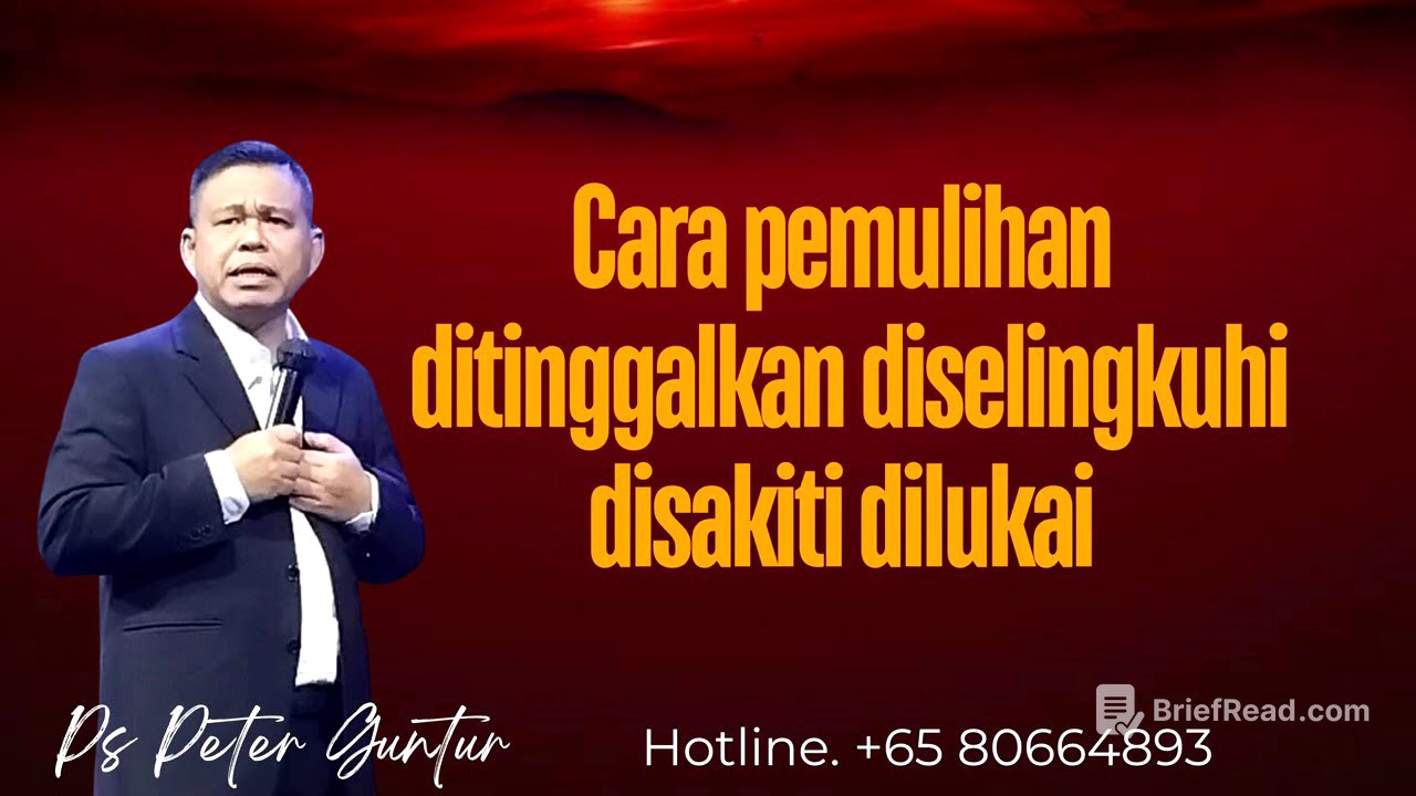CARA PEMULIHAN DISAKITI DISELINGKUHI DI HIANATI  DAN DI LUKAI      - PETER GUNTUR