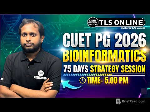 CUET PG 2026 Bioinformatics | 75 Days Complete Strategy Session & Study Plan