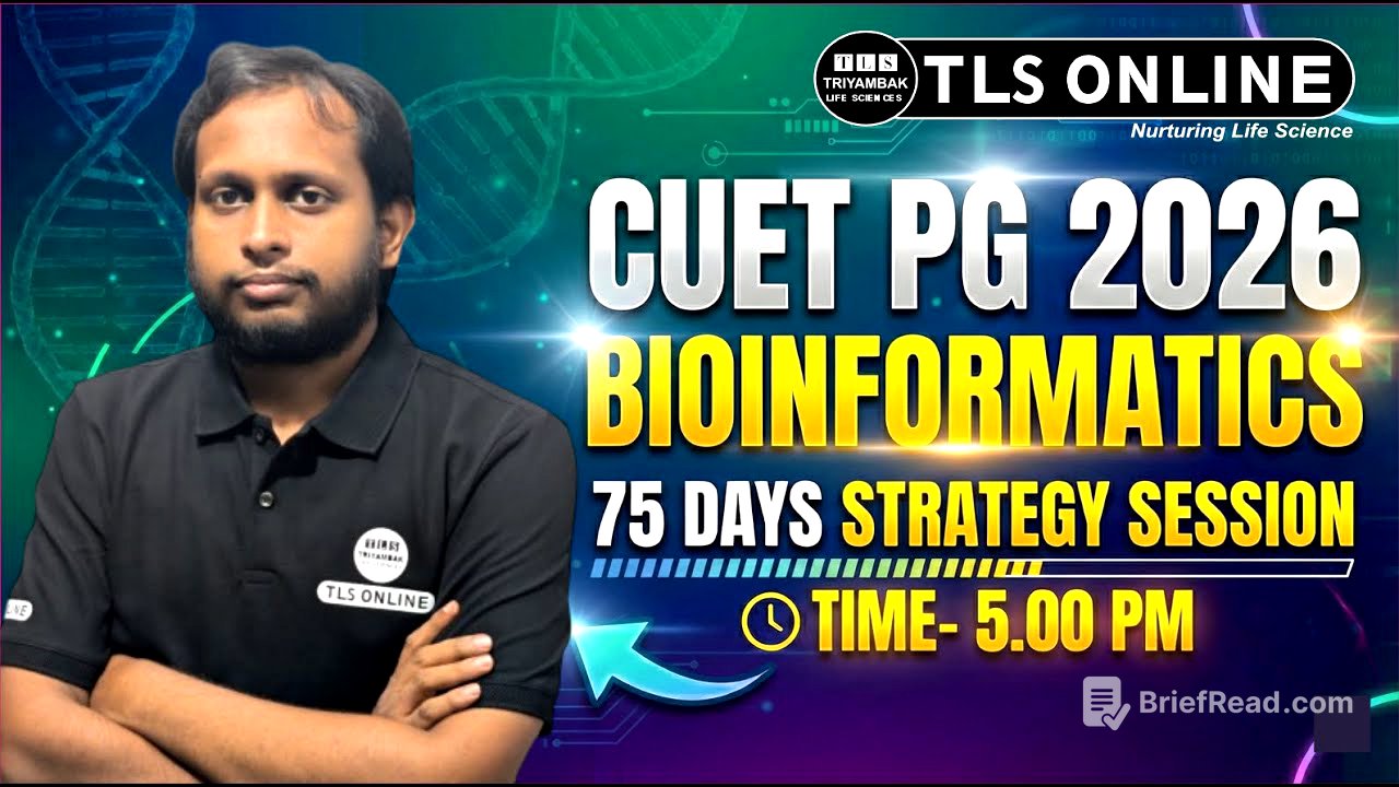 CUET PG 2026 Bioinformatics | 75 Days Complete Strategy Session & Study Plan