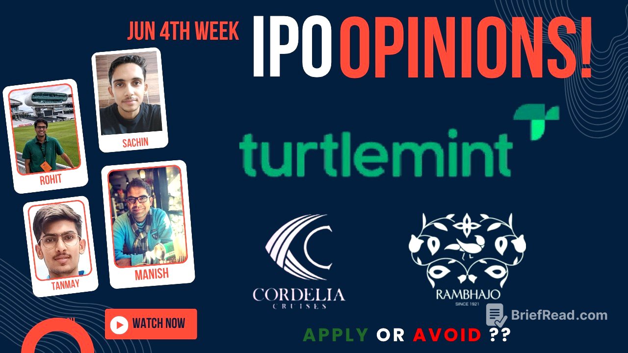 Turtlemint, Cordelia Cruises, Advit Jewels June 4th week IPOs - Apply/Avoid? Primary Market Chatter