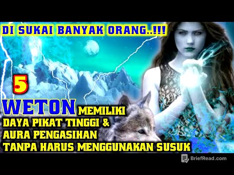 Tanpa SUSUK..!!! 5 Weton(Minggu Wage,Senin Wage,Selasa Wage)BerAura Pengasihan & DAYA PIKAT TINGGI