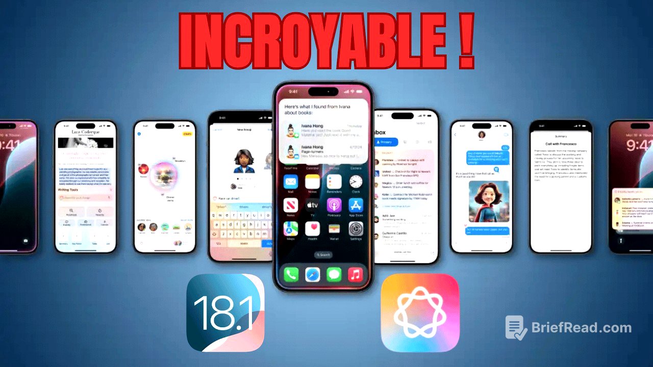 L'Intelligence d'Apple sur iOS 18.1 est INCROYABLE ! (voici comment l'utiliser)