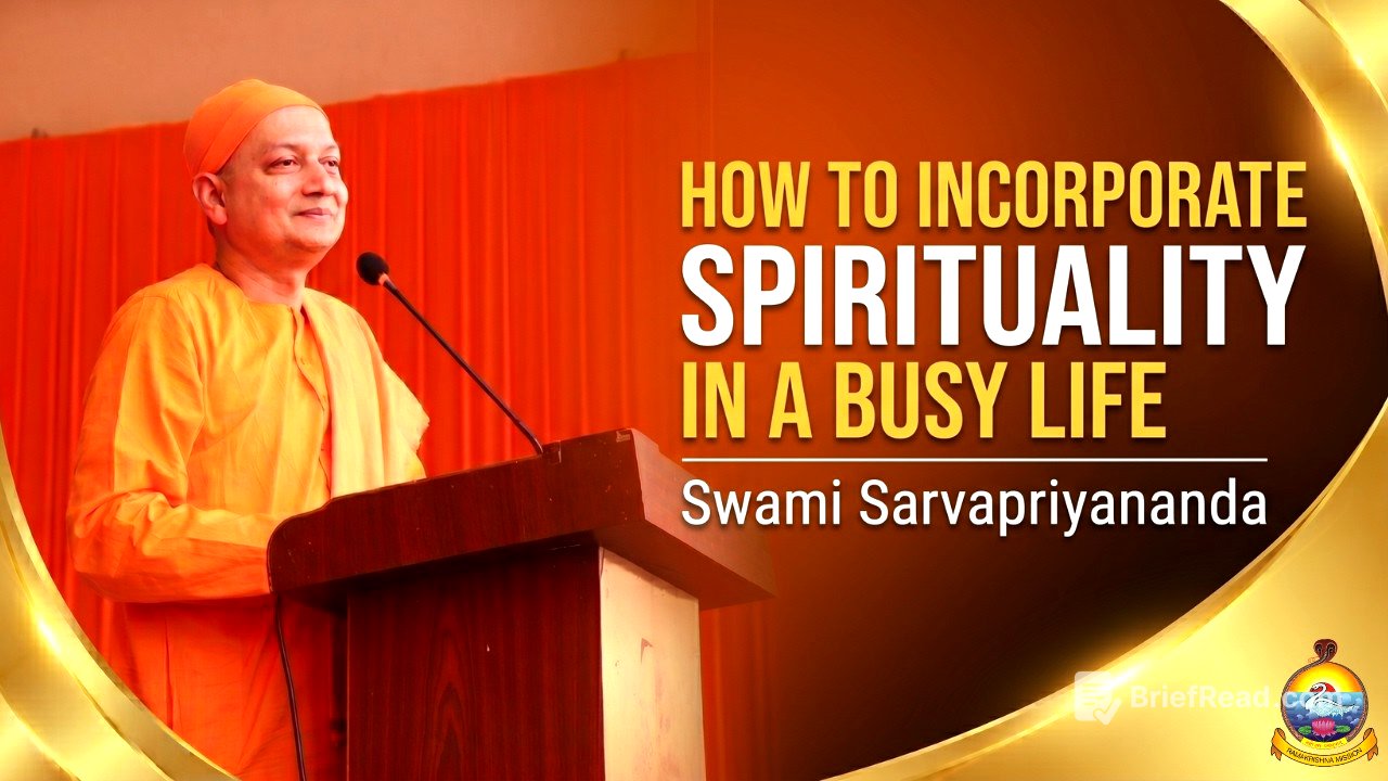 How to Incorporate Spirituality in a Busy Life | Swami Sarvapriyananda | RKM, Siliguri