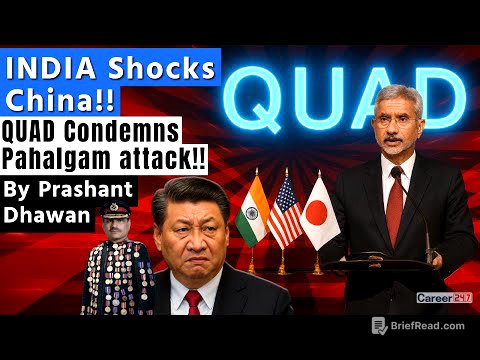 INDIA Shocks China!! QUAD Condemns Pahalgam attack!!