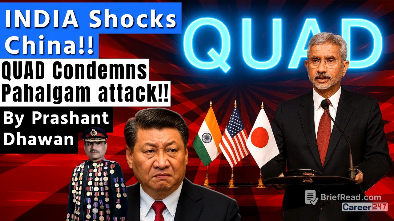 INDIA Shocks China!! QUAD Condemns Pahalgam attack!!